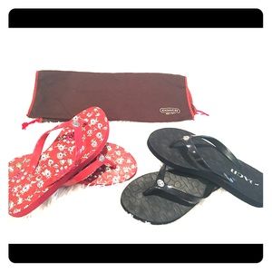 Two Pairs Coach flip flops